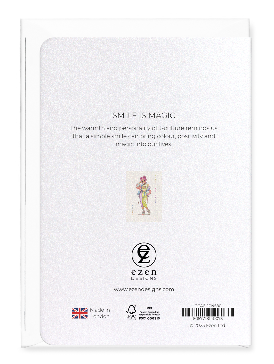 Ezen Designs - Smile is magic - Greeting Card - Back