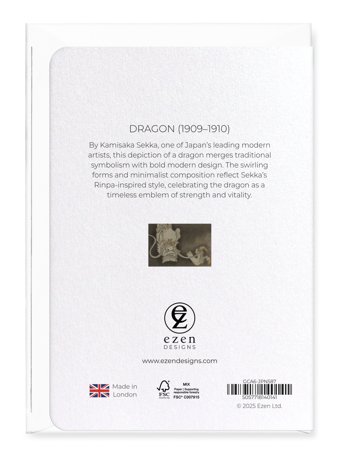 Ezen Designs - Dragon (1909–1910) - Greeting Card - Back