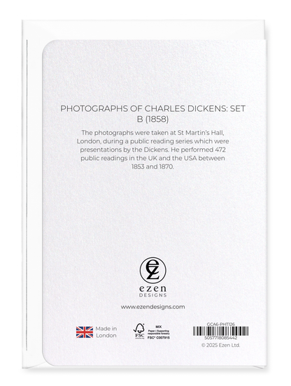 Ezen Designs - Photographs of Charles Dickens: Set B (1858) - Greeting Card - Back