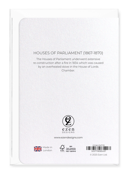 Ezen Designs - Houses of Parliament (1867-1870) - Greeting Card - Back