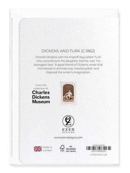 Ezen Designs - Dickens and Turk (c.1862) - Greeting Card - Back