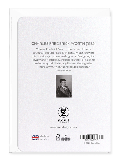 Ezen Designs - Charles Frederick Worth (1895) - Greeting Card - Back