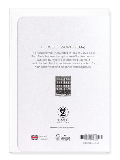 Ezen Designs - House of Worth (1894) - Greeting Card - Back