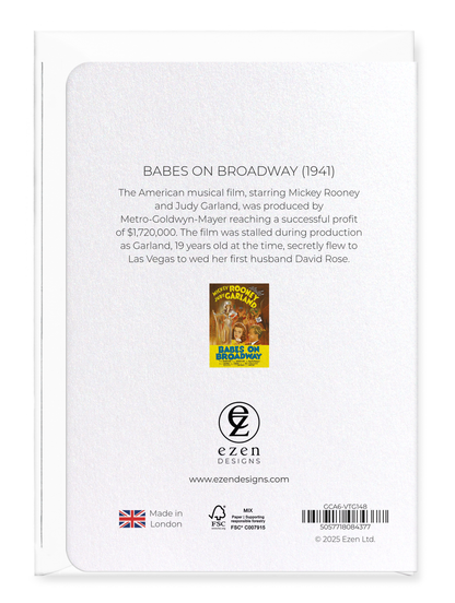 Ezen Designs - Babes on broadway (1941) - Greeting Card - Back