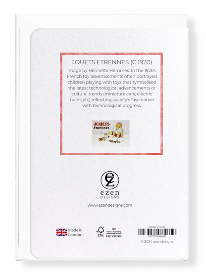 Ezen Designs - Jouets Etrennes (c.1920) - Greeting Card - Back