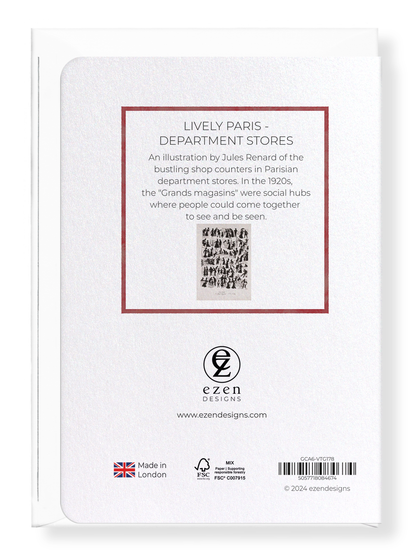 Ezen Designs - Lively Paris - Department Stores - Greeting Card - Back