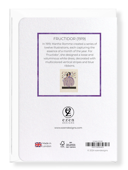 Ezen Designs - Fructidor (1919) - Greeting Card - Back
