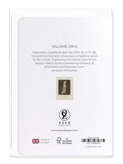 Ezen Designs - Salomé (1914) - Greeting Card - Back