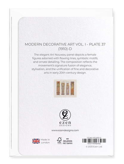 Ezen Designs - Modern Decorative Art Vol. I - Plate 37 (1910)-D - Greeting Card - Back