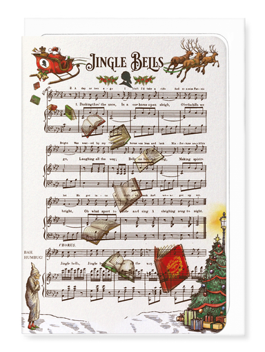 Ezen Designs - Charles Dickens Jingle Bells - Greeting Card - Front