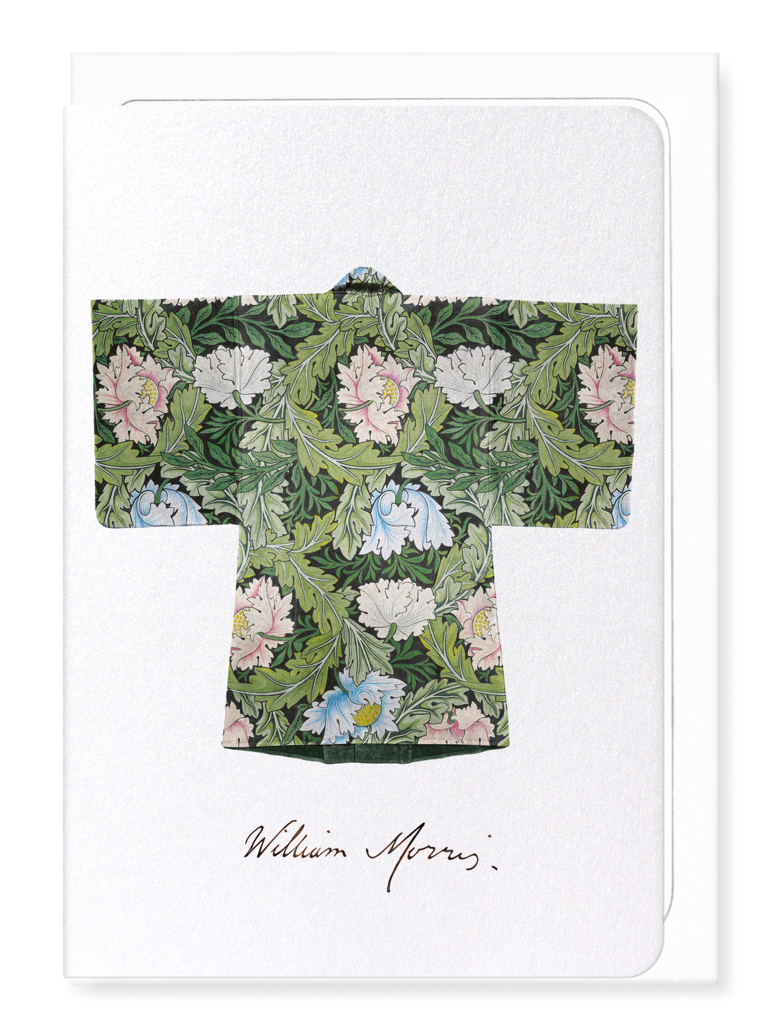 Ezen Designs - Poppies and Acanthus Flowers Kimono - Greeting Card - Front