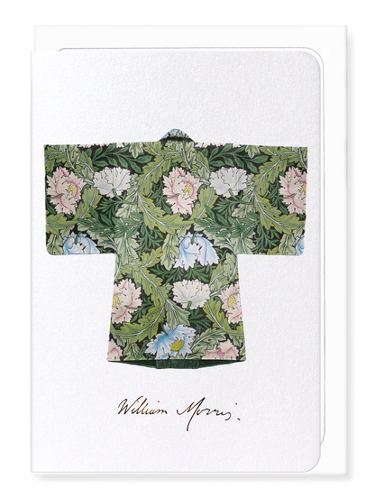 Ezen Designs - Poppies and Acanthus Flowers Kimono - Greeting Card - Front