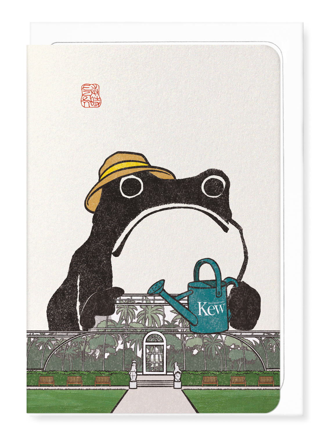 Ezen Designs - Kew Gardens Palm House Ezen Frog - Greeting Card - Front