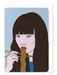Ezen Designs - Noodle Girl - B - Greeting Card - Front
