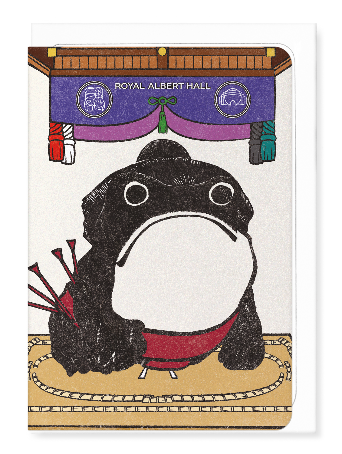 Ezen Designs - Sumo wrestler EZEN FROG - Greeting Card - Front
