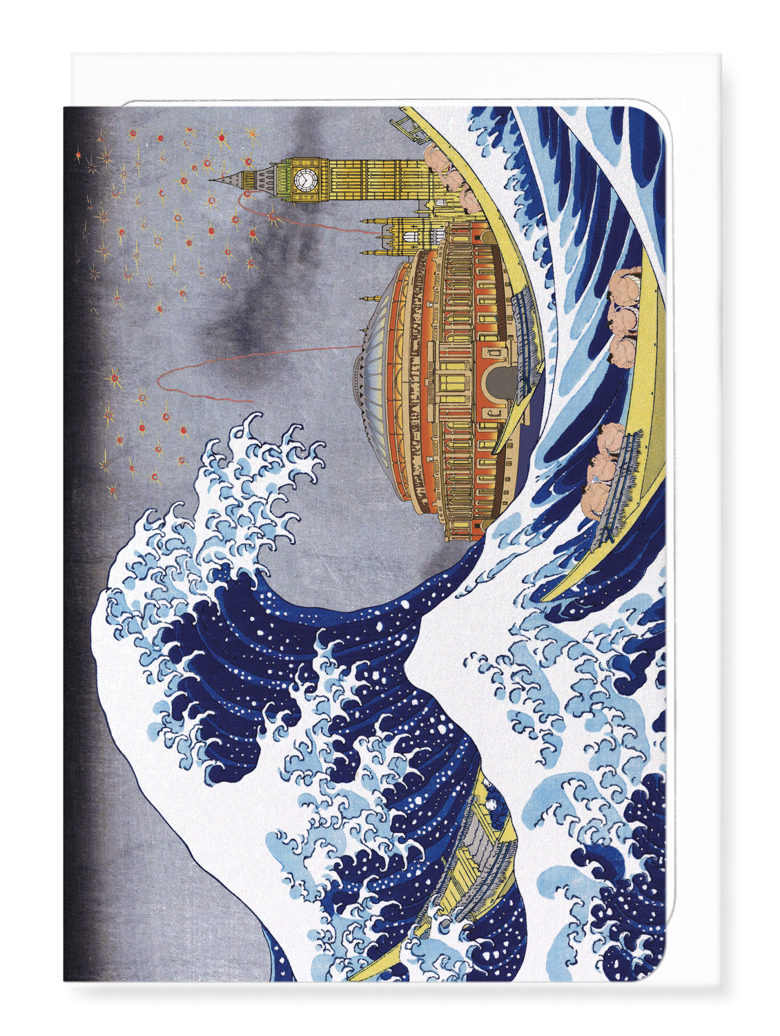 Ezen Designs - Great Wave of Royal Albert Hall by Night - Greeting Card - Front
