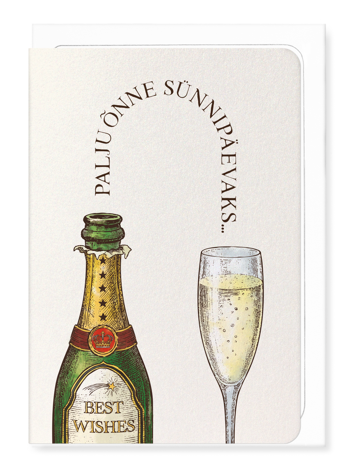 Ezen Designs - Palju õnne sünnipäevaks šampanja - Greeting Card - Front