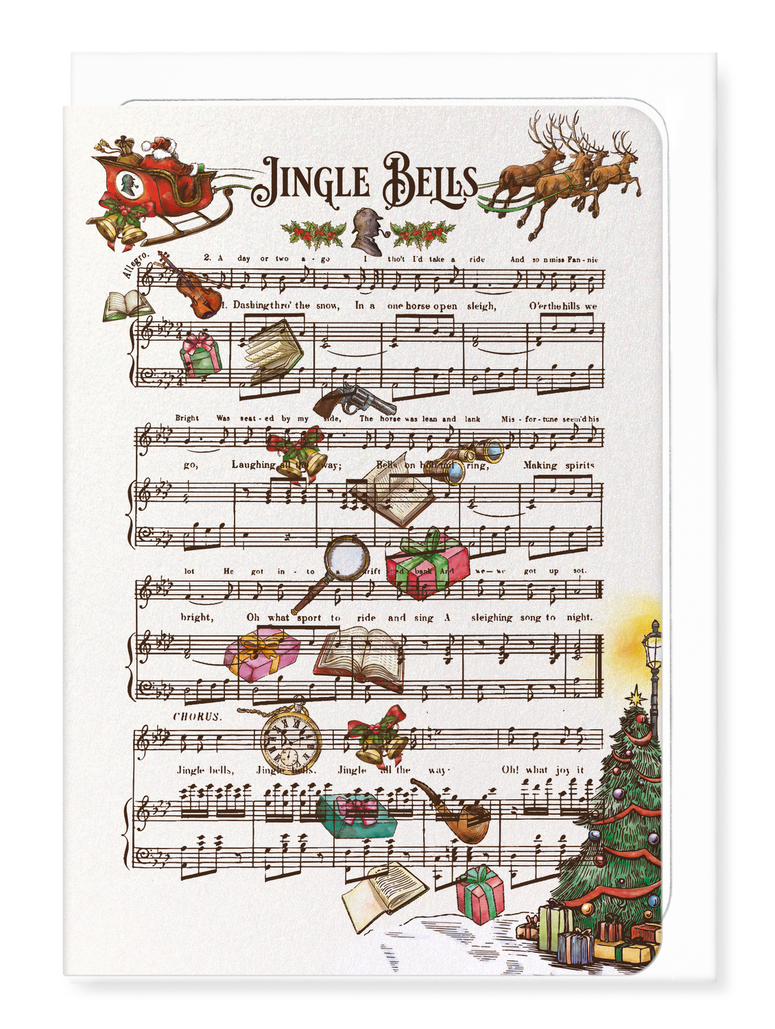 Ezen Designs - Sherlock Holmes Christmas Gifts - Greeting Card - Front
