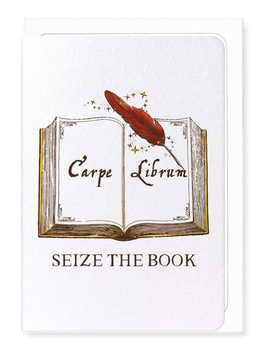 Ezen Designs - Seize the book - Greeting Card - Front