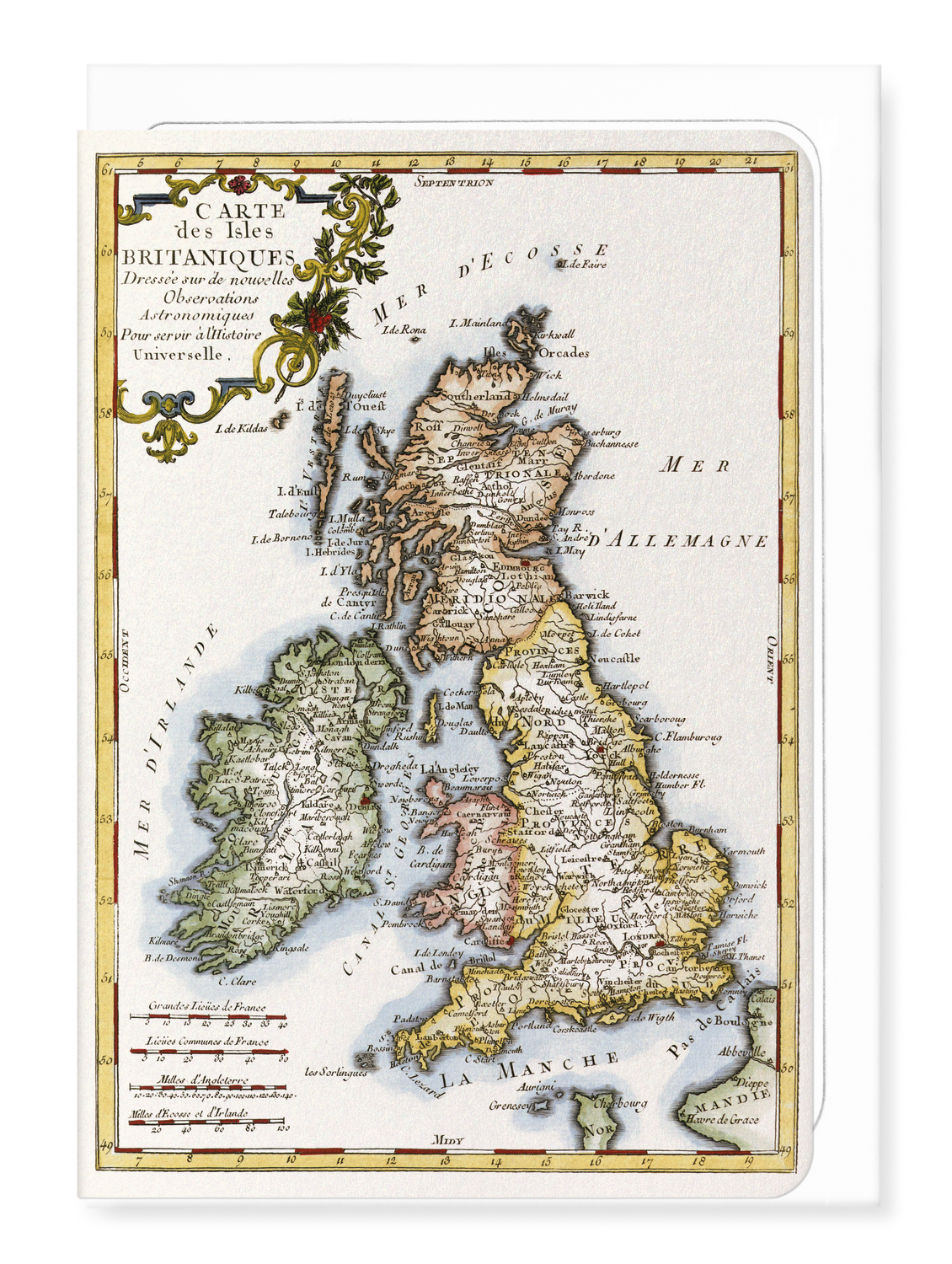 Ezen Designs - British Isles (1760) - Greeting Card - Front