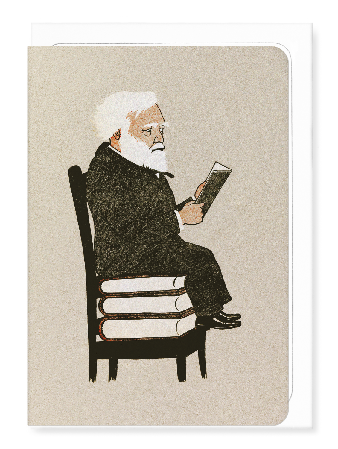 Ezen Designs - Andrew carnegie reading (1902) - Greeting Card - Front