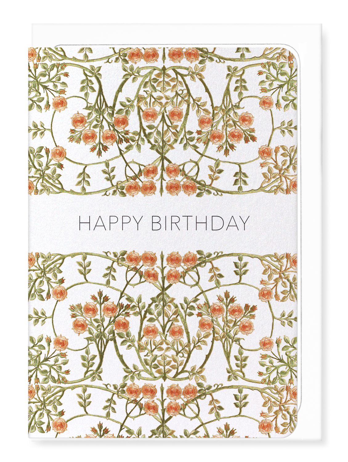 Ezen Designs - Briar roses embroidery - Greeting Card - Front