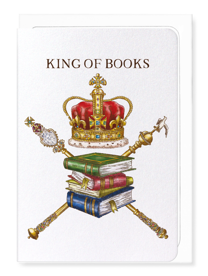 Ezen Designs - King of Books - Greeting Card - Front