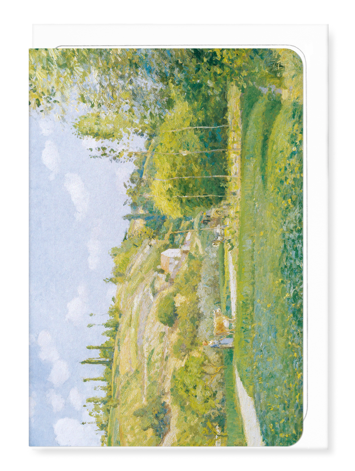 Ezen Designs - A Cowherd at Valhermeil, Auvers-sur-Oise (1874) - Greeting Card - Front