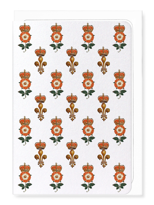 Ezen Designs - Royal Tudor Emblems (c.1575) - Greeting Card - Front