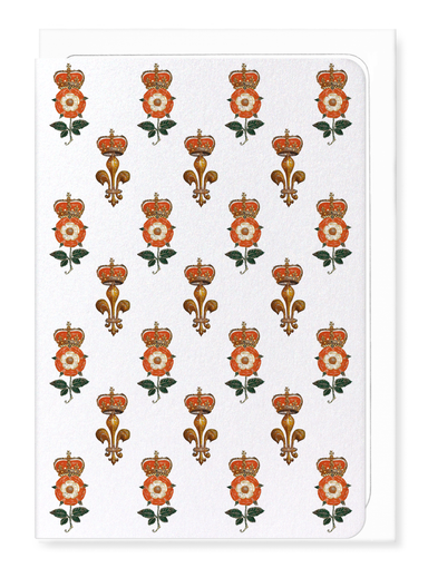 Ezen Designs - Royal Tudor Emblems (c.1575) - Greeting Card - Front