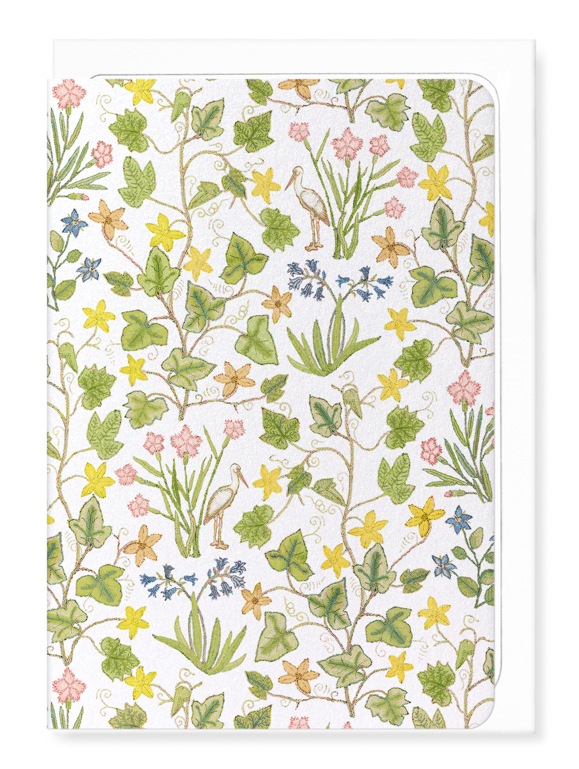 Ezen Designs - Ivy and Flowers on white (16th C.) - Greeting Card - Front