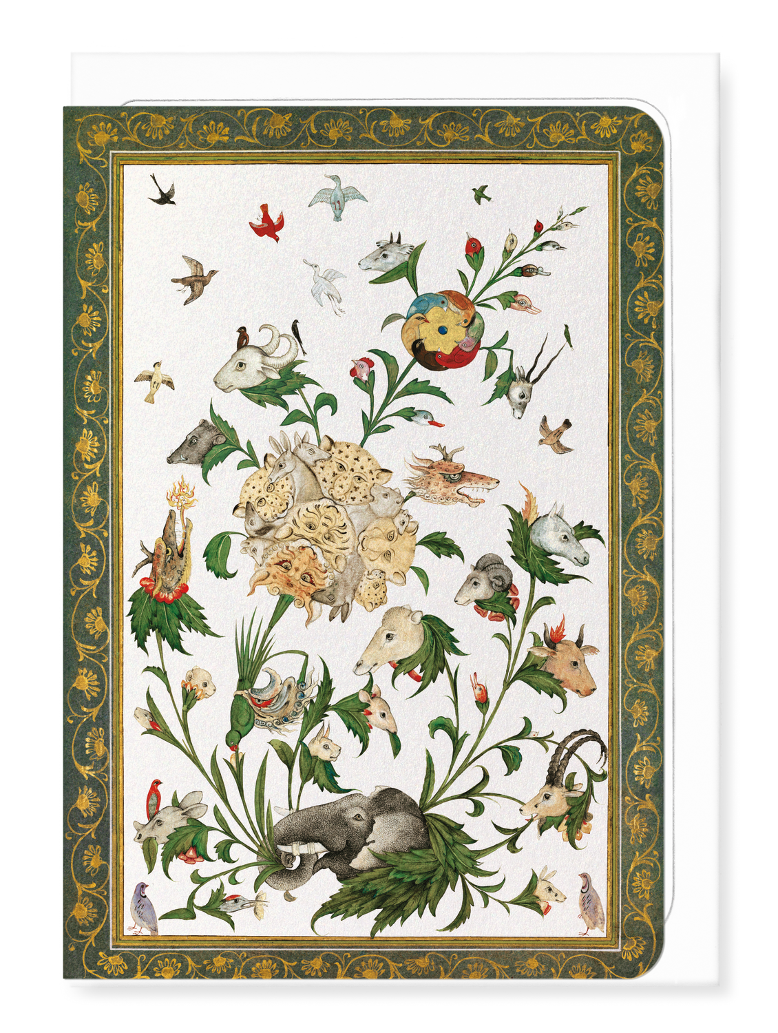 Ezen Designs - Floral Fantasy: Animals & Birds (Early 17th C.) - Greeting Card - Front