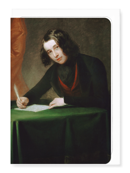 Ezen Designs - Charles Dickens by Francis Alexander (1842) - Greeting Card - Front