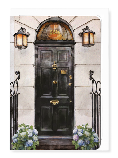 Ezen Designs - Front door of 221B Baker Street Day - Greeting Card - Front