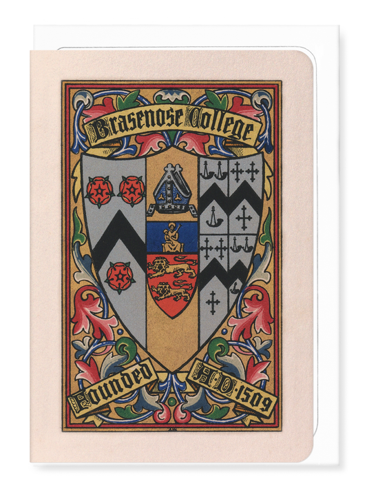 Ezen Designs - Brasenose College Crest - Greeting Card - Front