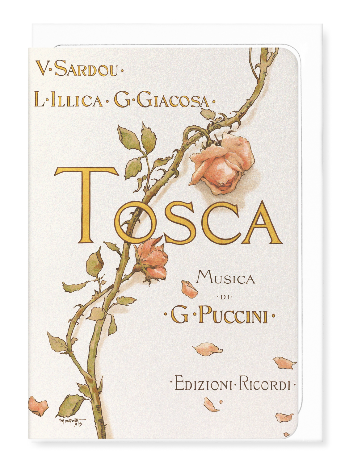 Ezen Designs - Tosca Opera Programme Cover (1899) - Greeting Card - Front