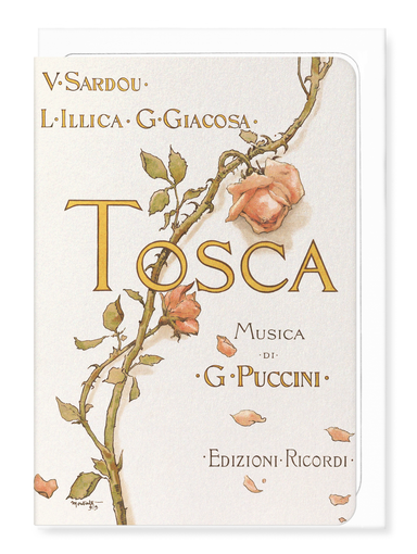 Ezen Designs - Tosca Opera Programme Cover (1899) - Greeting Card - Front