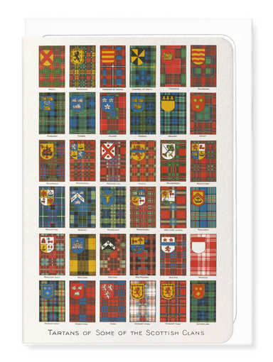 Ezen Designs - Tartans of Some of the Scottish Clans (1926) - Greeting Card - Front