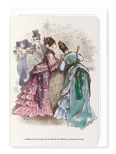 Ezen Designs - A dress from Worth's - I know the look (1875) - Greeting Card - Front