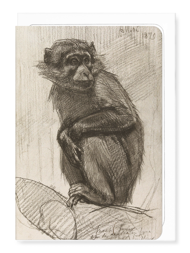 Ezen Designs - Monkey on a Branch (1879) - Greeting Card - Front