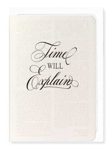 Ezen Designs - Time Will Explain (1818) - Greeting Card - Front