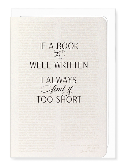 Ezen Designs - Well Written Book (1775) - Greeting Card - Front