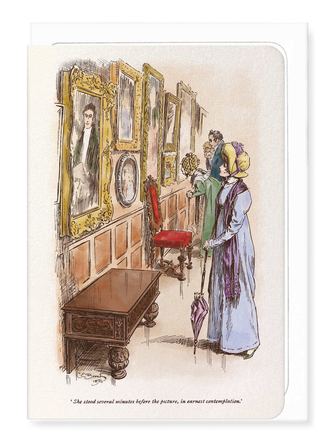 Ezen Designs - Before the Picture in Contemplation (1895) - Greeting Card - Front
