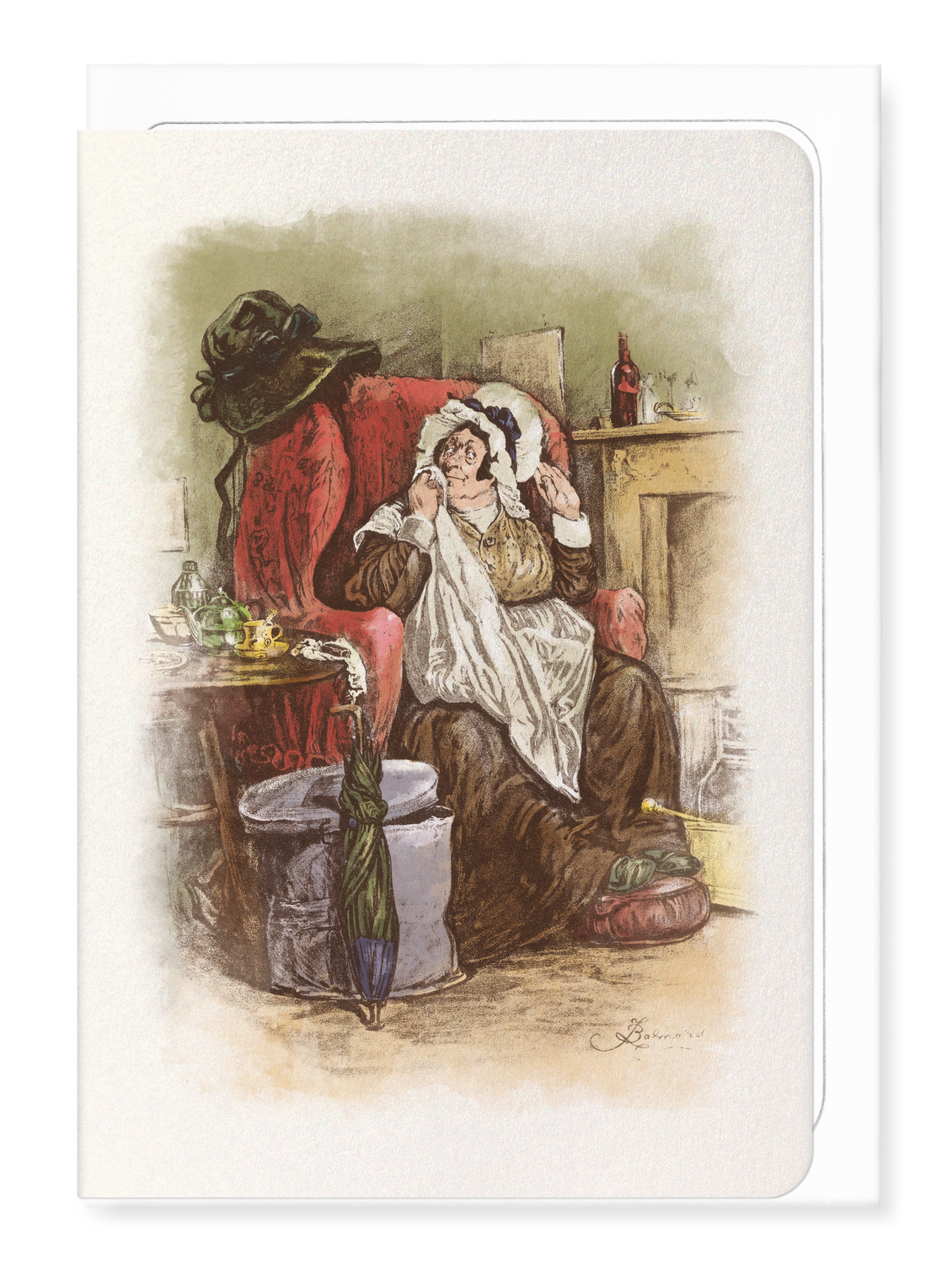 Ezen Designs - Mrs Sarah Gamp - Greeting Card - Front