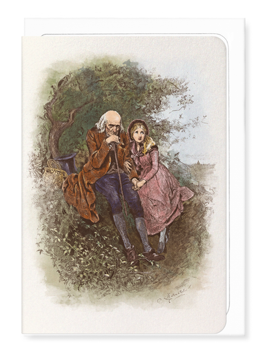 Ezen Designs - Nell and her grandfather - Greeting Card - Front