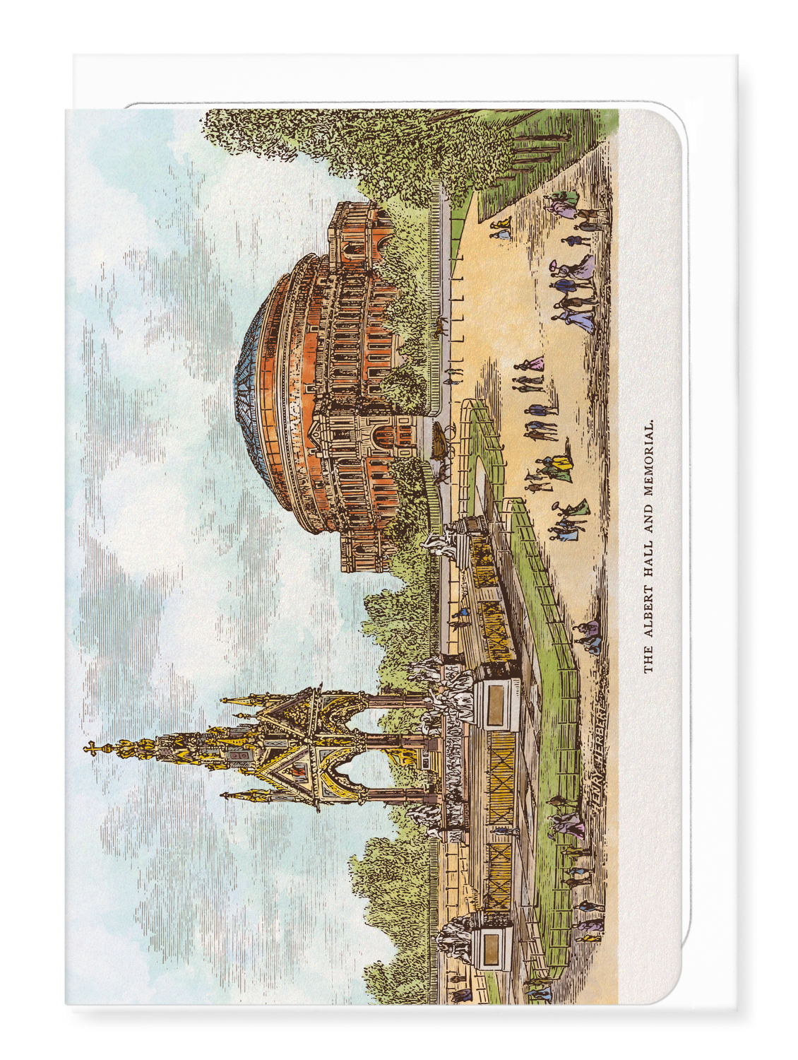 Ezen Designs - THE ALBERT HALL AND MEMORIAL (1873) - Greeting Card - Front
