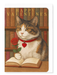 Ezen Designs - Happy Valentine's Reading Cat - Greeting Card - Front