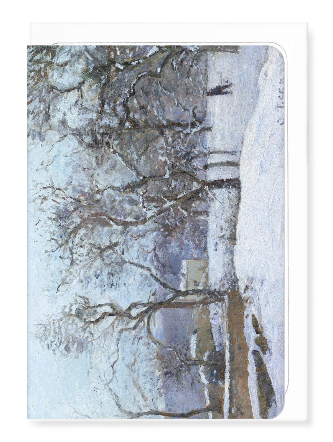 Ezen Designs - Snow at Louveciennes (c.1870) - Greeting Card - Front