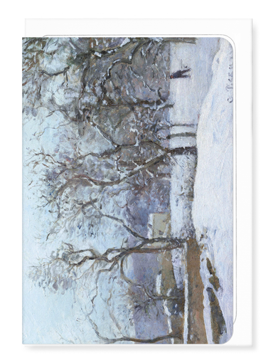 Ezen Designs - Snow at Louveciennes (c.1870) - Greeting Card - Front