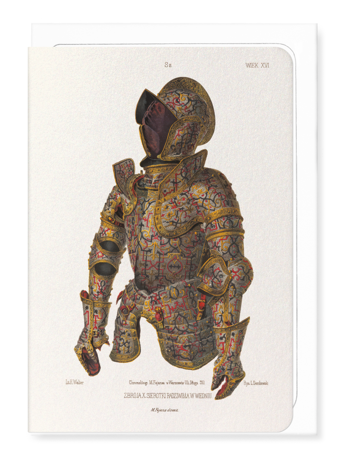 Ezen Designs - Radziwiłł the Black - Ceremonial Armour Study (1855–1869) - Greeting Card - Front